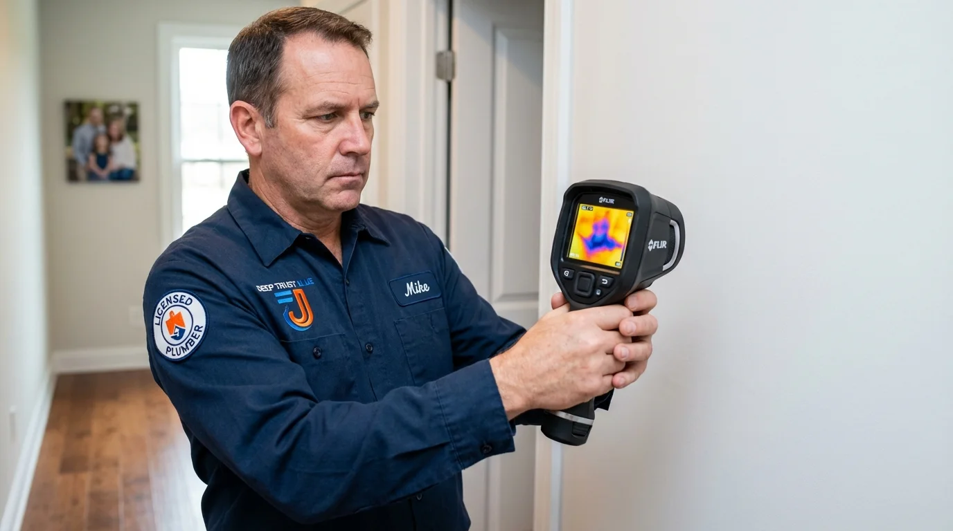 Thermal imaging leak detection by Johns Plumbing LLC in Cooper